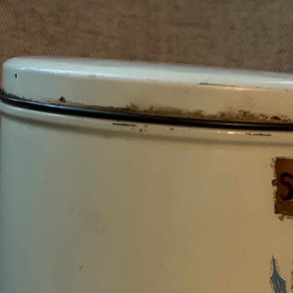 Vintage Corningware Style Blue Cornflower Metal Tin Kitchen Shelf Decor Retro - Picture 2 of 6